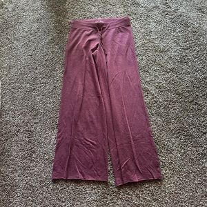 Alloy French Terry Wideleg Pant - Heather Burgandy